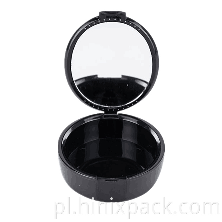Plastic Round Shape Braces Mouthguard Case with mirror